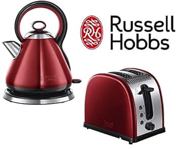 Russell Hobbs Legacy Twin Pack Kettle 2 Slice Toaster Red