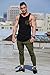 YoungLA Slim Fit Joggers for Men | French Terry Cotton Skinny Tapered Sweatpants | Gym Sports Activewear Workout Clothes 2o2 Olive Medium
