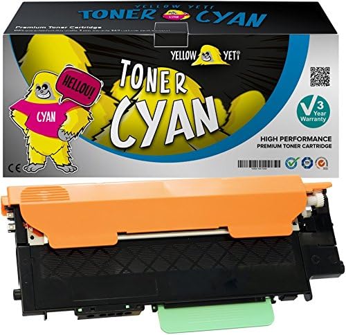 YELLOW YETI CLT C404S 404S Toner Cartridge Compatible with Samsung Xpress SL-C430 SL-C430W SL-C480 SL-C480FW SL-C480W SL-C480FN Cyan