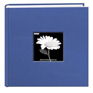 Image of Fabric Frame Cover Photo Album 200 Pockets Hold 4x6 Photos, Sky Blue