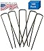 100 Commercial Grade Garden Landscape Staples Stakes, 6 inch 11-gauge, Sharp Angled Tip, Made in America. Great for Installing Sod, Weed Barrier Fabric, Soaker Hoses, Drip Irrigation Tubing, Dog Fence