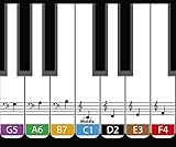 Daprofe Piano Keyboard Decals Key Note Stickers Learn to Read Music