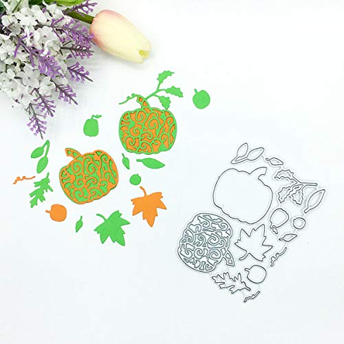 Thanksgiving Cutting Dies, Pumpkin Maple Leaves Die Stencil Cuts for Card Making DIY Gift Wrapping