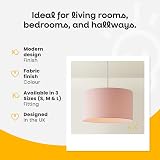 MiniSun Small Modern Black Fabric Drum Light Shade 25cm Shade Width view 3