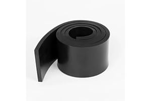 WochiTV Solid Rubber Strips Rolls, 1/4" Thick x 1" Wide x 48" Long Neoprene Rubber Sheets Perfect for DIY Gasket Material, Sealing, Liner, Shield, Padding, Mat