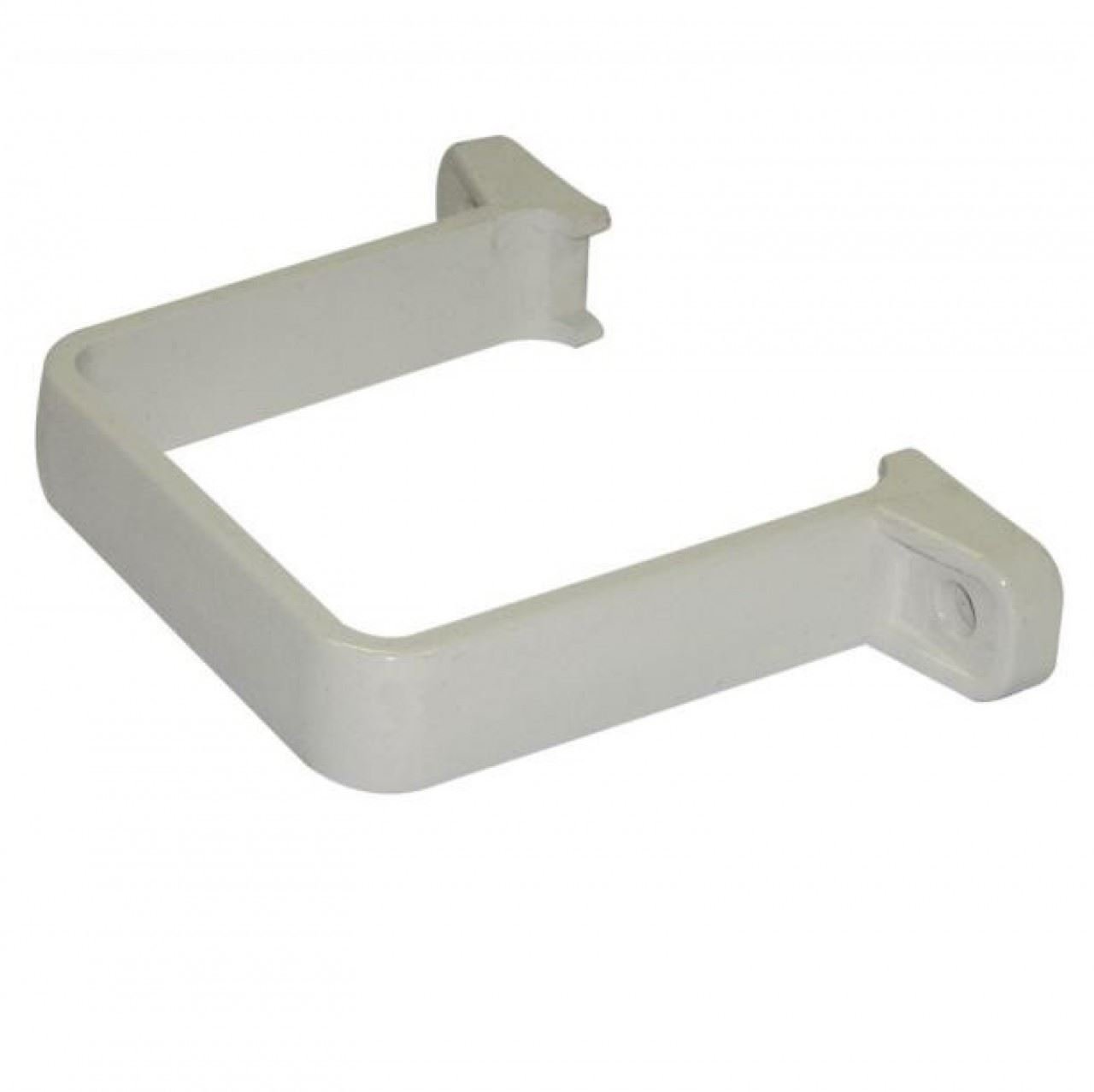 FLOPLAST 65mm Square Flush Down Pipe Clip - White - Bag of 5