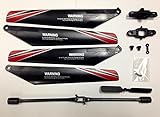 Haktoys Crash Kit Main Rotor Blades Tail FlyBar Set ATS S735C/HAK738C Large 30