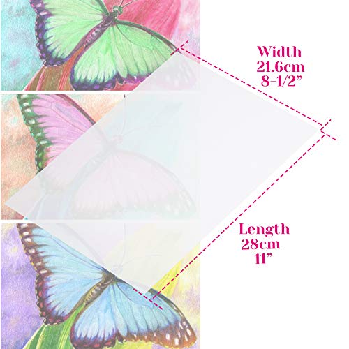 image for Vellum Paper, Cridoz 50 Sheets Vellum Transparent Tracing Paper 8.5 x 