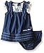 Calvin Klein Baby-Girls Dark Blue Chambray Dress with Panty