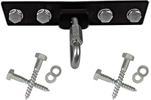 Qualward Heavy Bag Hanger Bracket for Wood Beam, Stainless Steel Swing Hangers Ceiling Wall Mount