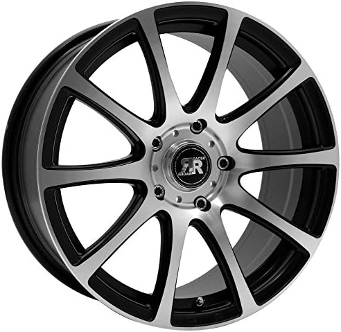 RACER EVO Satin Black Machined Face 7x16 ET38 5x108 Hub Bore 73.1 Alloy Rims
