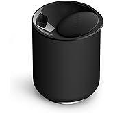 Fellow 10 oz Rocky Lowball Tumbler - Insulated Stainless Steel Whiskey and Cocktail Tumbler with Ceramic Interior and Swivel Pebble Lid (Matte Black)