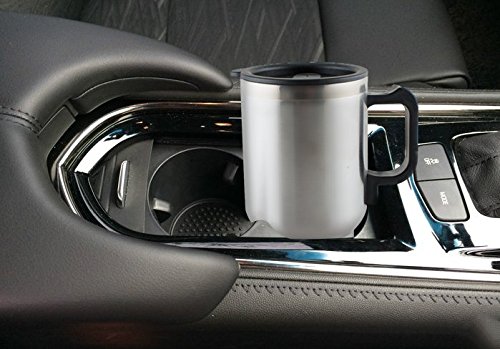 Travel Coffee Mugs, Vinmax Stainless Steel Travel Coffee Mug Cup Heated Thermos with Handle for Heating Water, Coffee, Tea Milk,16 Ounce 12V, ANTI SCALDING