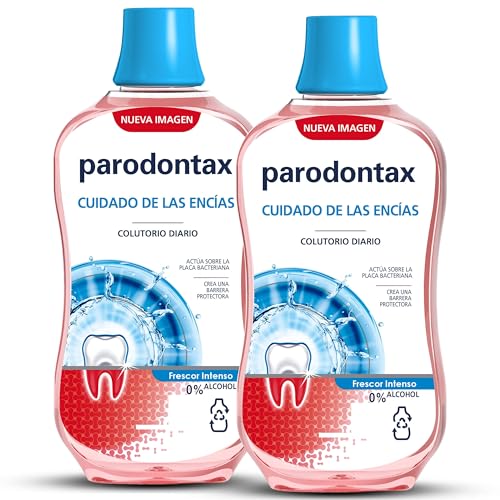 Enjuague Bucal, Cuidado Diario de las Encías, Frescor Intenso, 0% Alcohol, Pack de 2x500 ml