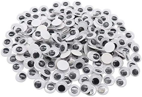 200pcs/lot 10mm Plastic Wiggly Googly Eyes for Toy Accessory (with Self-Adhesive) (200pcs 10mm)