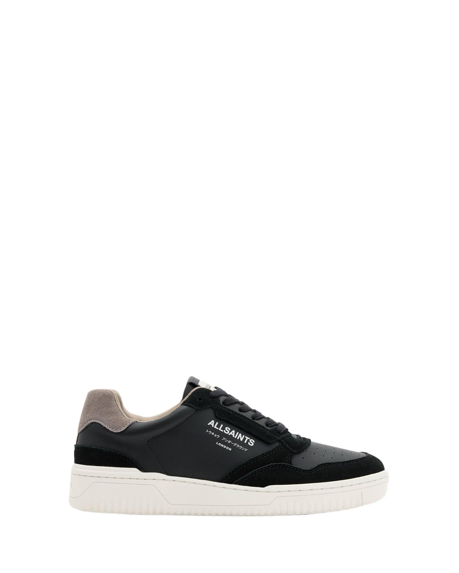 AllSaints Men’s Regan Low Top US 12 Black/Grey