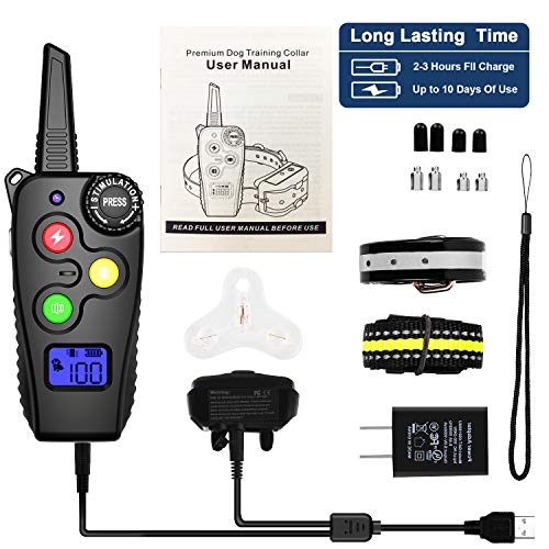 Ankace Shock Collar for Dogs with Remote Dog Training Collar Rechargeable No Bark Collar with Shock Modes Remote Collar Waterproof Shock Collar for Small Medium large dog