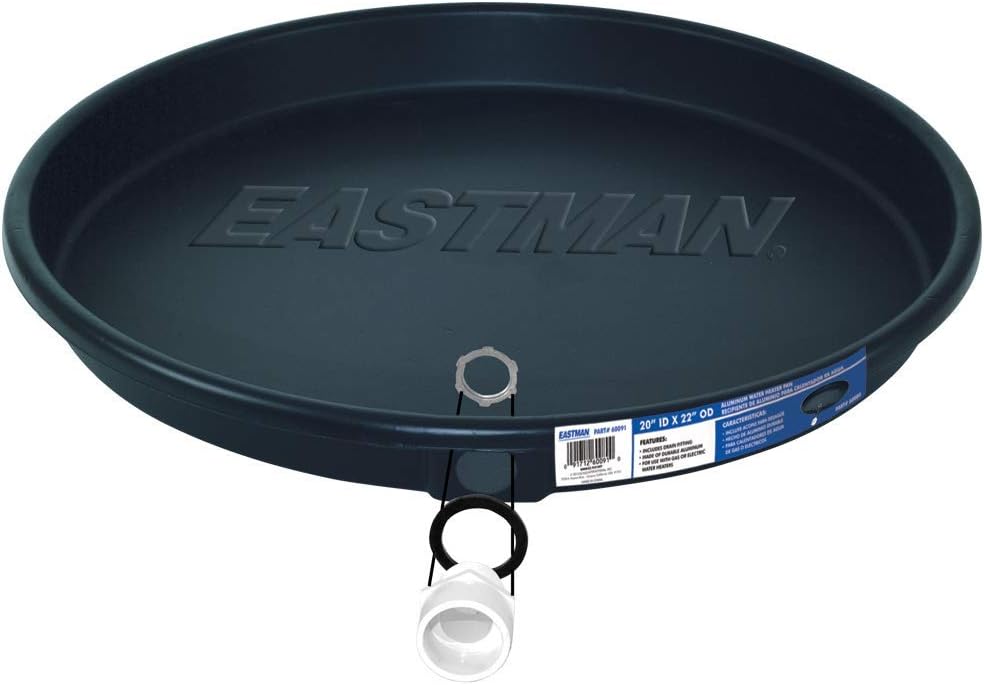 Eastman 60241 Water Heater Pan 24" ID x 26" OD, Plastic, Black