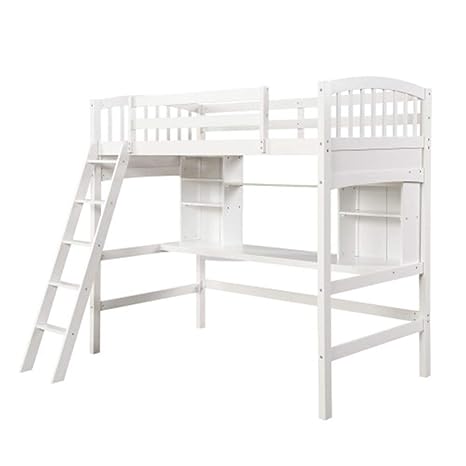Amazon Com Zhic Bed Couch Loft Bed With Desk White I Have A
