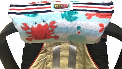 Padalily The Original Car Seat Handle Cushion/Pad/Pillow Newborn 0-12 months (Boy Crab)