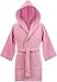 Kid's Hooded Waffle 100% Turkish Cotton Bathrobe (Small/Medium, Pink)