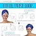 TURBELLA 2IN1 The Only Waterproof Hair Towel Wrap + Shower Cap Turban In One | Luxury Nano-Fiber For Best Hair Drying | Breathable 37.5 Technology Keeps Blowout Styled | Swarovski Button | Made in USA
