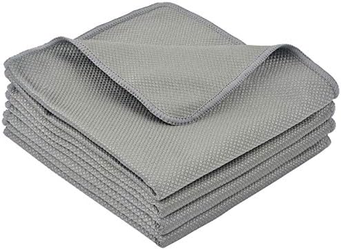 VIVOTE Microfibre Cleaning Cloths - 4 Pack 40cm x 40cm Window Glass Clean Stainless Steel Polishing Household Wipes And Cloths