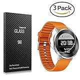 Youniker 3 Pack Huawei Fit Screen Protector Tempered Glass,Huawei Fit Smart Fitness Watch Screen Protector Foils Glass 9H Hardness 0.3MM Slim,Anti-Scratch, Anti-Fingerprint,Bubble Free