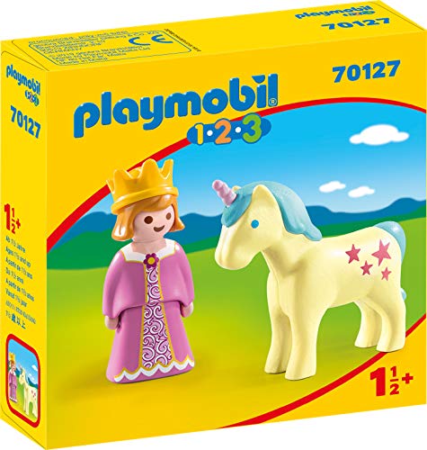 PLAYMOBIL 70127 1.2.3. Prinzessin mit Einhorn, ab 18 Monaten, bunt, one Size