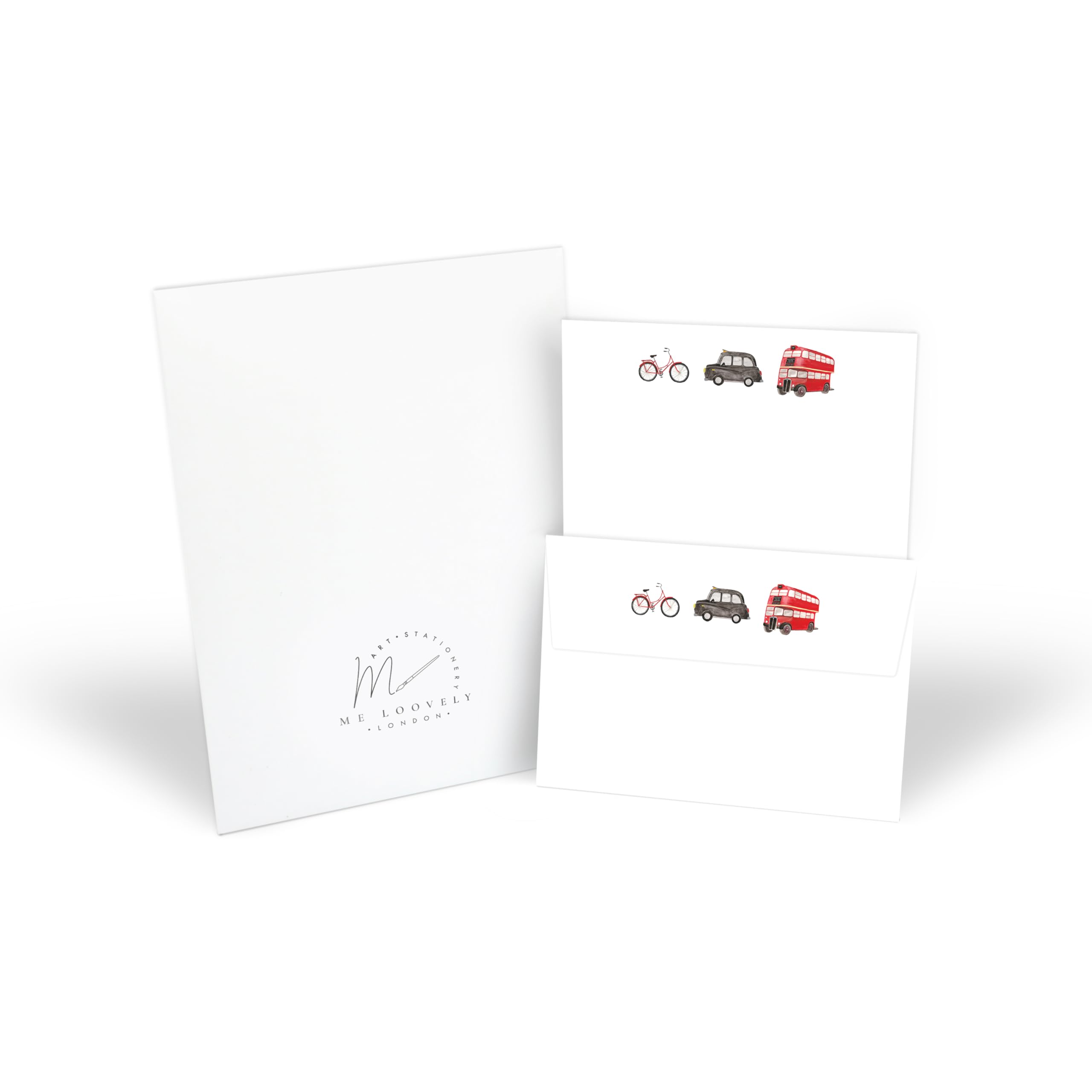 Me Loovely London Travel Letter Writing Paper and Envelopes Set A5 Size Writing Papers Stationery Supplies for Invitation Love Letter & Gift (10 Letters & 10 Envelopes with Gift Envelope)