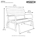 Lifetime 60055 Glider Bench, Faux Wood, 4', Brown