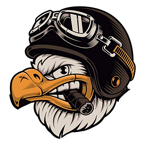 American Eagle Biker Helmet Sticker Motorcycle Cigar Vehicle Decal Car Truck