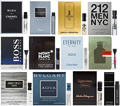 Mens Fragrance Cologne Sample vials - lot of 12 vials Bestseller