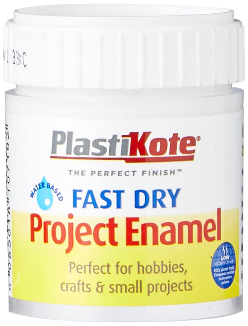 Plastikote B5W 59 ml Enamel Paint Bottle - White Matt