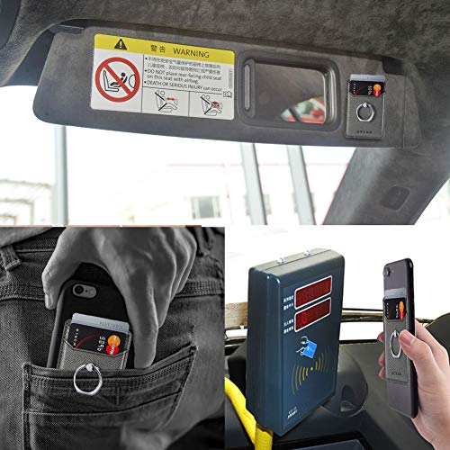 Phone Card Holder with Ring Grip for Back of Phone,Adhesive Stick-on Credit Card Wallet Pocket for iPhone,Android and Smartphones,Gold-2Pcs - Thumbnail 6