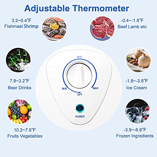 SMETA Chest Freezer Small Freezer 3.5 Cubic Feet, Deep Freezer