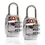 Smartrip TSA Approved Luggage Locks 2 Pack Combination Padlock For School Sturdy Zinc Alloy Gym Locker Travel Lock