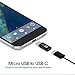 TechMatte Micro USB to USB C Adapter, Converts Micro USB Female to USB C Male (2 Pack, Black)