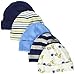 Gerber Baby Boys' 5-Pack Caps, Safari, 0-6 Months