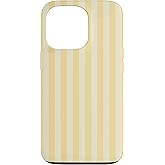 Elegant Monochromatic Yellow Stripes Elegant Vertical Lines Case for iPhone 13 Pro
