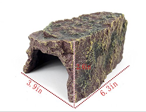 image for MM PET SUPPLIES World 9.99 Mall Reptile Rock Hide Cave Reptile Rock Hi