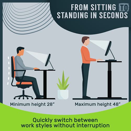 TechOrbits Electric Standing Desk Tabletop 47 Inch Motorized