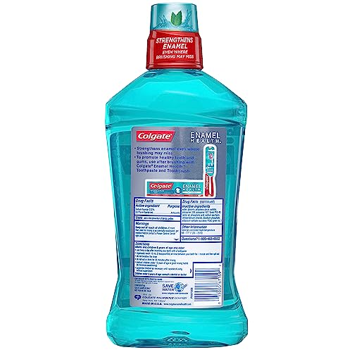Colgate Enamel Health Mouthwash, Fresh Mint, 33.8 Ounce, 3 Pack