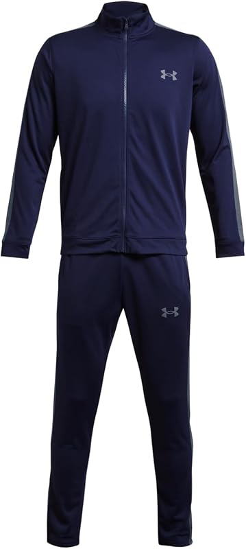 Herren UA Knit Track Suit, bequemer Trainingsanzug, schnelltrocknender Jogginganzug mit Seitentaschen