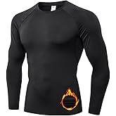 Men's Thermal Compression Shirts Long Sleeve Athletic Running Gear Undershirt Base Layer for Winter Cold Weather