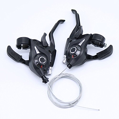 Sososhoot ST-EF51 Set 3 x 7 Shifter/Brake Lever with Gear Shift Cable (21 Speed) Black V-Brake