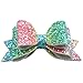 XIMA Glitter Hair Bows Clips Princess Hairgrips for Kids Hair Pin Hair Accessories (8pcs Glitter Bow Clip)