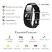 007plus Fitness Tracker, D107Plus Heart Rate Monitor Fitness Smart Watch Activity Tracker with Sleep Monitor IP67 Waterproof Pedometer Smart Wristband (black)