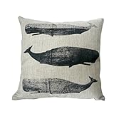 Hatop Sea Animal Pillow Case Sofa Waist Throw Cushion Cover Home Decor (I)
