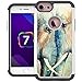 iPhone 7 Case, UrSpeedtekLive [Shock Absorption] Dual Layer Heavy Duty Protective Silicone Plastic Cover Case for iPhone 7 - in Love Elephants